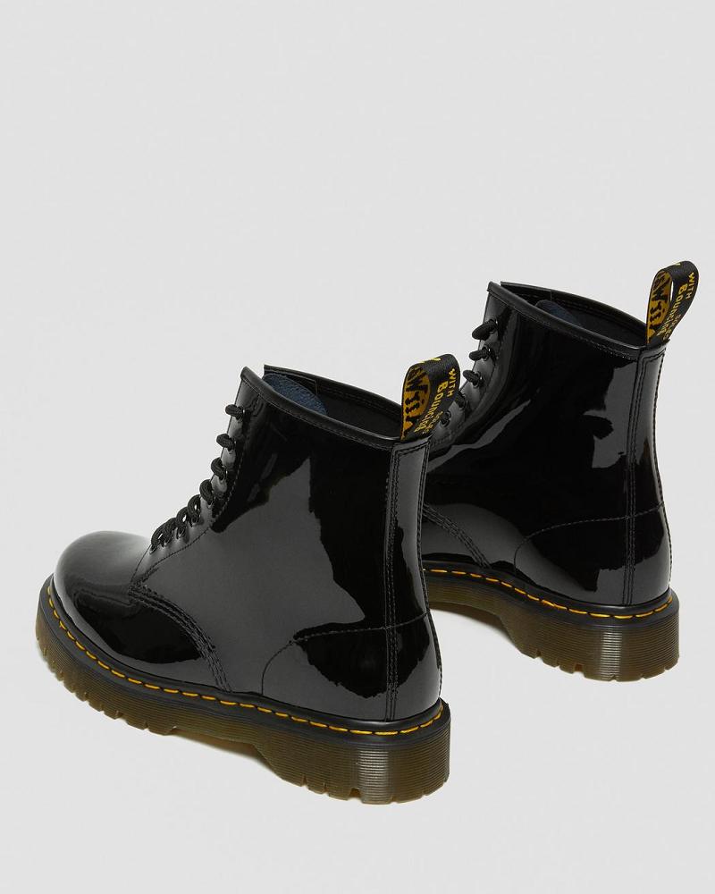 Dr Martens 1460 Bex Patent Lær Snørestøvletter Dame Svarte | Norge 621HAP